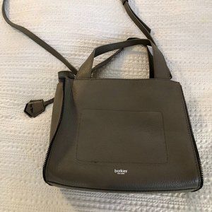 Botkier Gray Leather Satchel/Crossbody Handbag